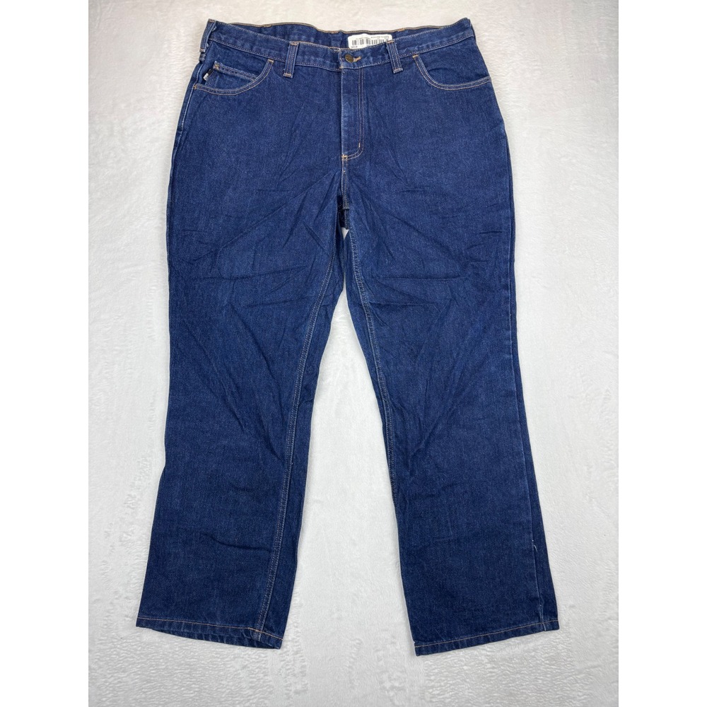 Carhartt FR Men's 38x30 Flame Resistant Workwear Jeans Dark Grungy Wash Denim